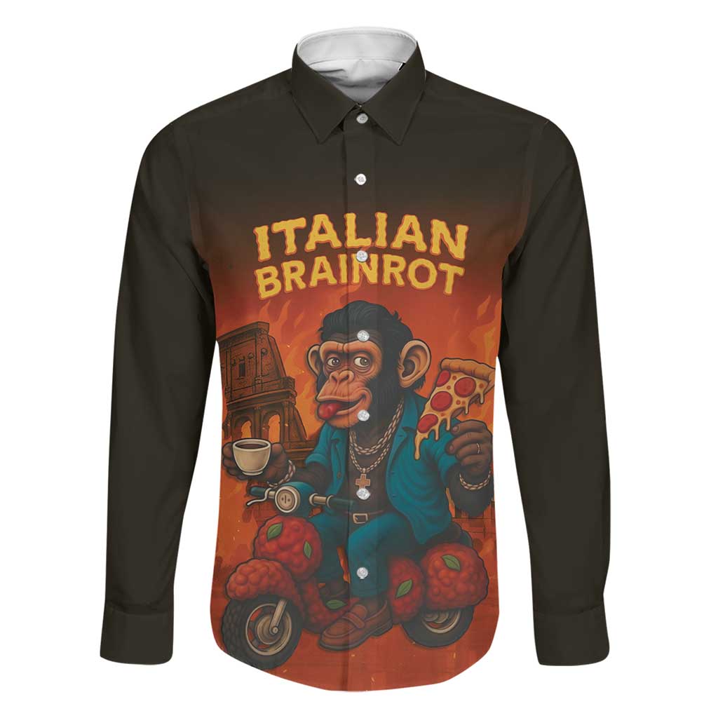 Italian Brainrot Meme Family Matching Puletasi and Hawaiian Shirt Chaotic Chimp Mobster Vespa Ride - Wonder Print Shop