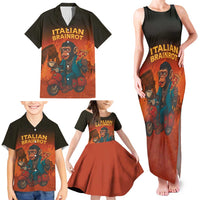 Italian Brainrot Meme Family Matching Tank Maxi Dress and Hawaiian Shirt Chaotic Chimp Mobster Vespa Ride - Wonder Print Shop