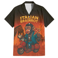 Italian Brainrot Meme Hawaiian Shirt Chaotic Chimp Mobster Vespa Ride - Wonder Print Shop