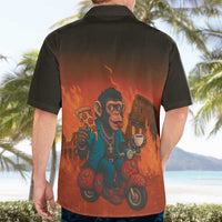 Italian Brainrot Meme Hawaiian Shirt Chaotic Chimp Mobster Vespa Ride - Wonder Print Shop