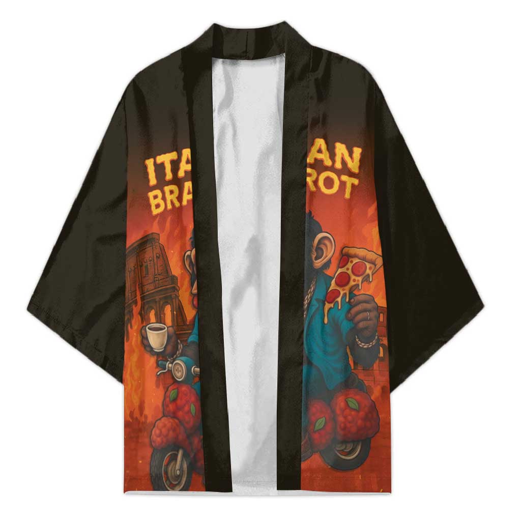 Italian Brainrot Meme Kimono Chaotic Chimp Mobster Vespa Ride - Wonder Print Shop