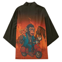 Italian Brainrot Meme Kimono Chaotic Chimp Mobster Vespa Ride - Wonder Print Shop