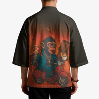 Italian Brainrot Meme Kimono Chaotic Chimp Mobster Vespa Ride - Wonder Print Shop