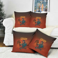 Italian Brainrot Meme Pillow Cover Chaotic Chimp Mobster Vespa Ride - Wonder Print Shop