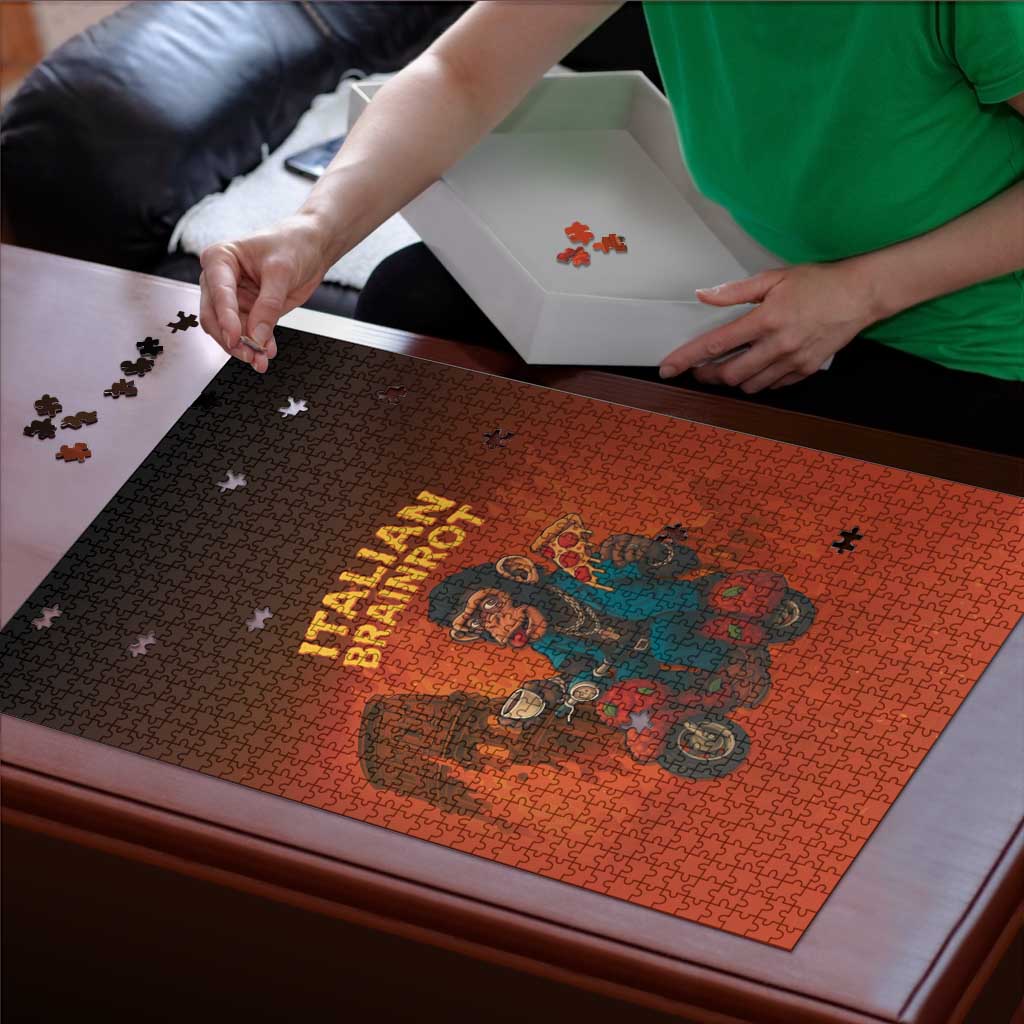 Italian Brainrot Meme Puzzle Chaotic Chimp Mobster Vespa Ride - Wonder Print Shop