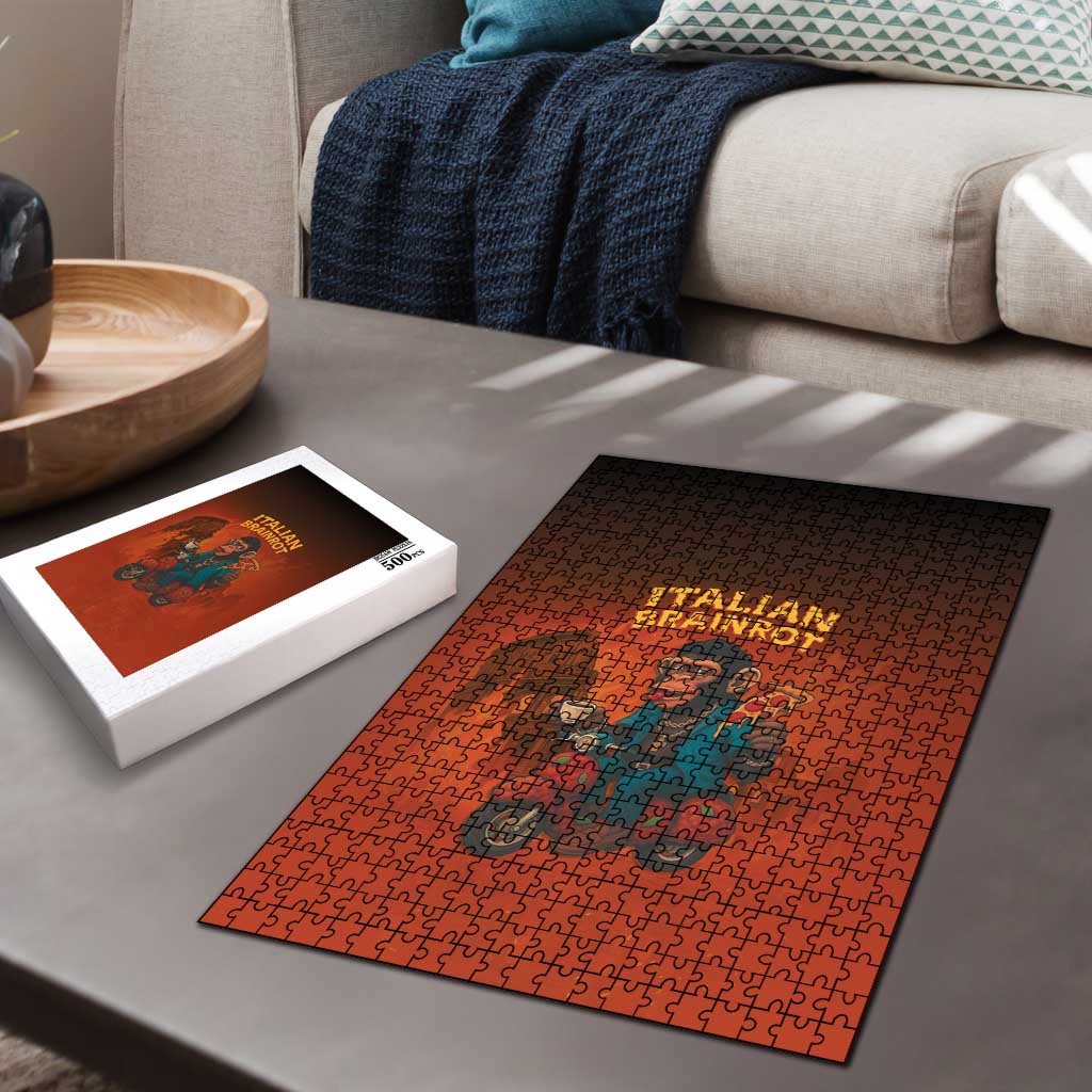 Italian Brainrot Meme Puzzle Chaotic Chimp Mobster Vespa Ride - Wonder Print Shop