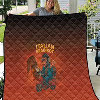 Italian Brainrot Meme Quilt Chaotic Chimp Mobster Vespa Ride - Wonder Print Shop