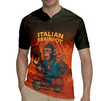 Italian Brainrot Meme Rugby Jersey Chaotic Chimp Mobster Vespa Ride - Wonder Print Shop