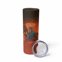 Italian Brainrot Meme Skinny Tumbler Chaotic Chimp Mobster Vespa Ride - Wonder Print Shop