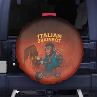 Italian Brainrot Meme Spare Tire Cover Chaotic Chimp Mobster Vespa Ride - Wonder Print Shop