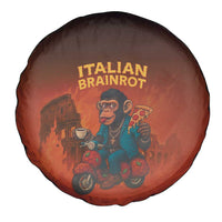 Italian Brainrot Meme Spare Tire Cover Chaotic Chimp Mobster Vespa Ride - Wonder Print Shop
