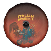 Italian Brainrot Meme Spare Tire Cover Chaotic Chimp Mobster Vespa Ride - Wonder Print Shop
