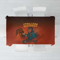 Italian Brainrot Meme Tablecloth Chaotic Chimp Mobster Vespa Ride - Wonder Print Shop