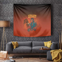 Italian Brainrot Meme Tapestry Chaotic Chimp Mobster Vespa Ride - Wonder Print Shop