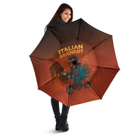 Italian Brainrot Meme Umbrella Chaotic Chimp Mobster Vespa Ride - Wonder Print Shop