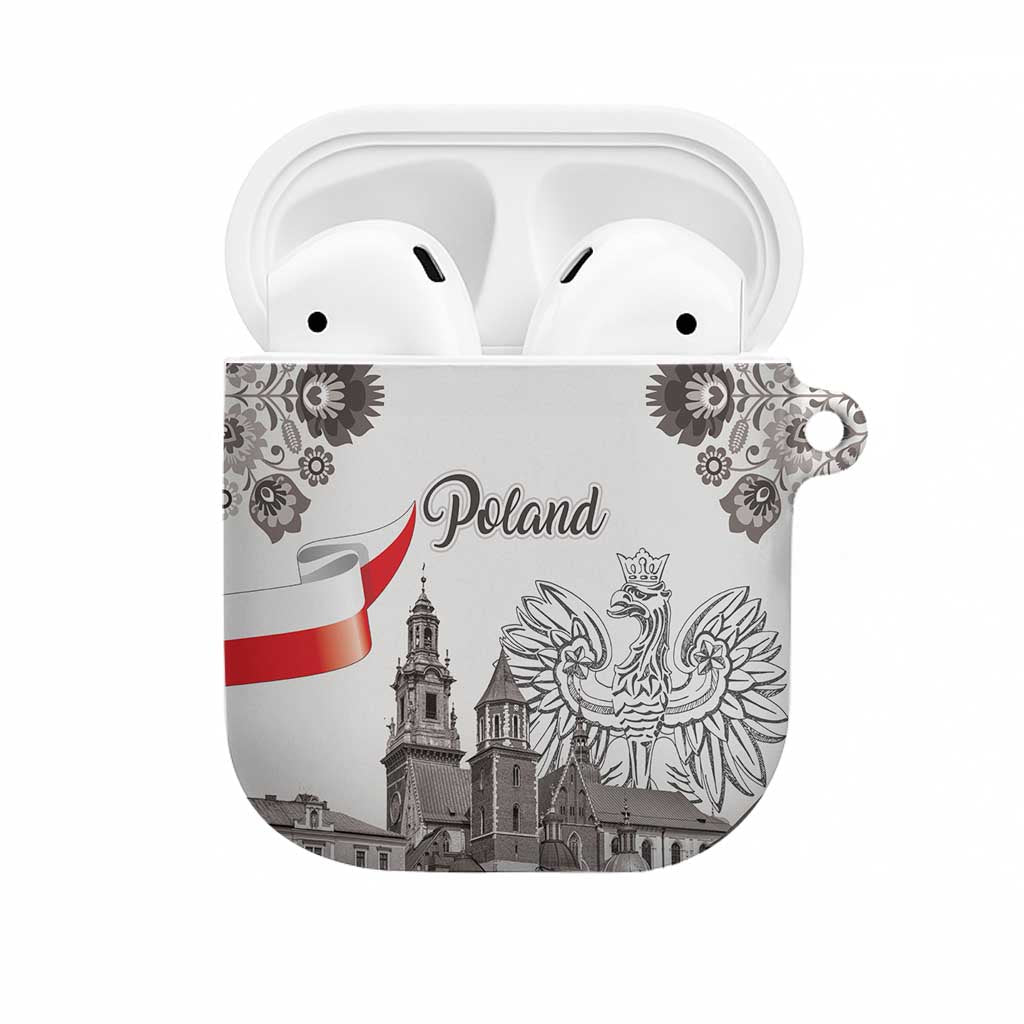 Poland Eagle Heritage AirPods Case Wawel Castle Polish Wycinanki Folk Pattern - Wonder Print Shop