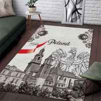 Poland Eagle Heritage Area Rug Wawel Castle Polish Wycinanki Folk Pattern - Wonder Print Shop