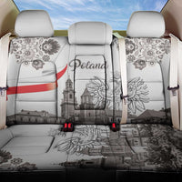 Poland Eagle Heritage Back Car Seat Cover Wawel Castle Polish Wycinanki Folk Pattern - Wonder Print Shop