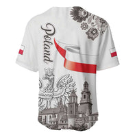 Poland Eagle Heritage Baseball Jersey Wawel Castle Polish Wycinanki Folk Pattern - Wonder Print Shop