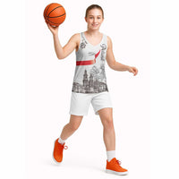 Poland Eagle Heritage Basketball Jersey Wawel Castle Polish Wycinanki Folk Pattern - Wonder Print Shop
