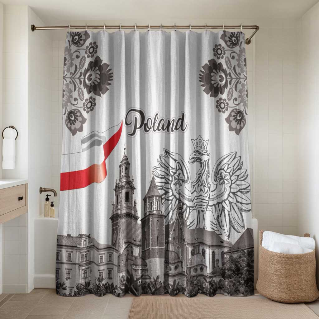 Poland Eagle Heritage Bathroom Set Wawel Castle Polish Wycinanki Folk Pattern - Wonder Print Shop
