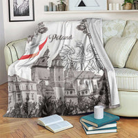 Poland Eagle Heritage Blanket Wawel Castle Polish Wycinanki Folk Pattern - Wonder Print Shop