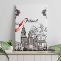 Poland Eagle Heritage Canvas Wall Art Wawel Castle Polish Wycinanki Folk Pattern - Wonder Print Shop
