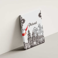 Poland Eagle Heritage Canvas Wall Art Wawel Castle Polish Wycinanki Folk Pattern - Wonder Print Shop