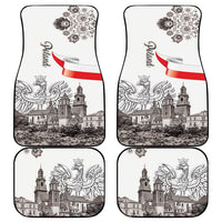 Poland Eagle Heritage Car Mats Wawel Castle Polish Wycinanki Folk Pattern - Wonder Print Shop