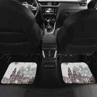 Poland Eagle Heritage Car Mats Wawel Castle Polish Wycinanki Folk Pattern - Wonder Print Shop