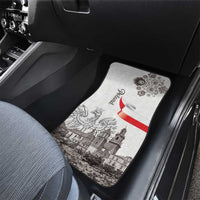 Poland Eagle Heritage Car Mats Wawel Castle Polish Wycinanki Folk Pattern - Wonder Print Shop