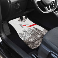 Poland Eagle Heritage Car Mats Wawel Castle Polish Wycinanki Folk Pattern - Wonder Print Shop