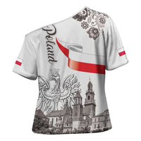 Poland Eagle Heritage Cross Shoulder Shirt Wawel Castle Polish Wycinanki Folk Pattern - Wonder Print Shop