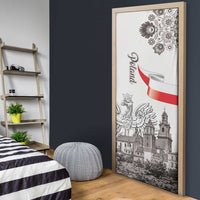 Poland Eagle Heritage Door Cover Wawel Castle Polish Wycinanki Folk Pattern - Wonder Print Shop