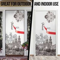 Poland Eagle Heritage Door Cover Wawel Castle Polish Wycinanki Folk Pattern - Wonder Print Shop