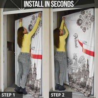 Poland Eagle Heritage Door Cover Wawel Castle Polish Wycinanki Folk Pattern - Wonder Print Shop