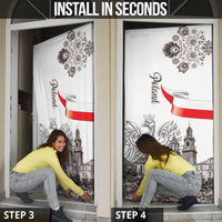 Poland Eagle Heritage Door Cover Wawel Castle Polish Wycinanki Folk Pattern - Wonder Print Shop