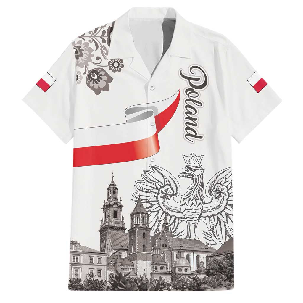 Poland Eagle Heritage Family Matching Tank Maxi Dress and Hawaiian Shirt Wawel Castle Polish Wycinanki Folk Pattern - Wonder Print Shop