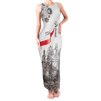 Poland Eagle Heritage Family Matching Tank Maxi Dress and Hawaiian Shirt Wawel Castle Polish Wycinanki Folk Pattern - Wonder Print Shop