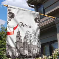 Poland Eagle Heritage Garden Flag Wawel Castle Polish Wycinanki Folk Pattern - Wonder Print Shop