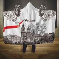Poland Eagle Heritage Hooded Blanket Wawel Castle Polish Wycinanki Folk Pattern - Wonder Print Shop