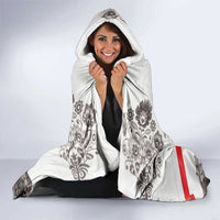 Poland Eagle Heritage Hooded Blanket Wawel Castle Polish Wycinanki Folk Pattern - Wonder Print Shop