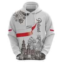 Poland Eagle Heritage Hoodie Wawel Castle Polish Wycinanki Folk Pattern - Wonder Print Shop