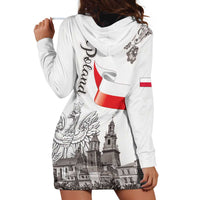 Poland Eagle Heritage Hoodie Dress Wawel Castle Polish Wycinanki Folk Pattern - Wonder Print Shop