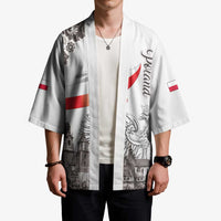 Poland Eagle Heritage Kimono Wawel Castle Polish Wycinanki Folk Pattern - Wonder Print Shop