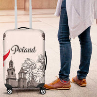 Poland Eagle Heritage Luggage Cover Wawel Castle Polish Wycinanki Folk Pattern - Wonder Print Shop