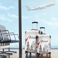 Poland Eagle Heritage Luggage Cover Wawel Castle Polish Wycinanki Folk Pattern - Wonder Print Shop