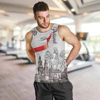 Poland Eagle Heritage Men Tank Top Wawel Castle Polish Wycinanki Folk Pattern - Wonder Print Shop