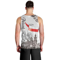Poland Eagle Heritage Men Tank Top Wawel Castle Polish Wycinanki Folk Pattern - Wonder Print Shop