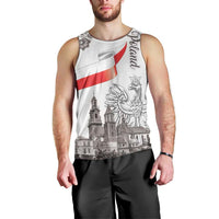 Poland Eagle Heritage Men Tank Top Wawel Castle Polish Wycinanki Folk Pattern - Wonder Print Shop